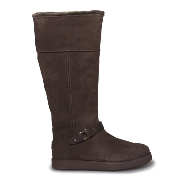 UGG CLASSIC BERGE TALL SUEDE DARK ROAST